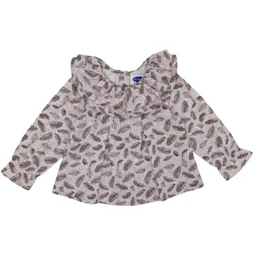 BLUSA NIÑA PLUMAS GRIS